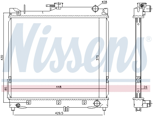 Radiator, engine cooling