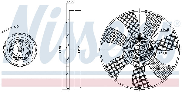 Clutch, radiator fan