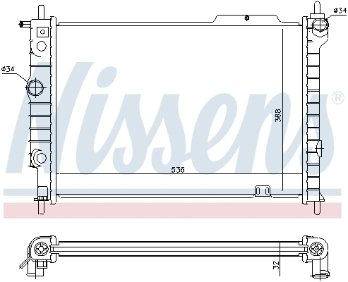 Radiator, engine cooling (694900)