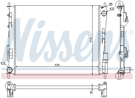 Radiator, engine cooling (695320)