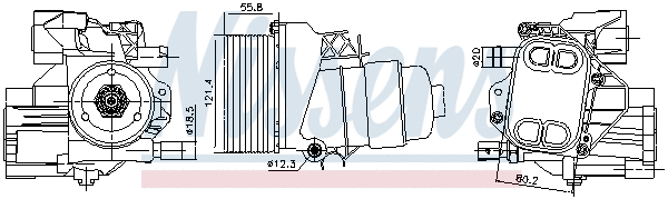 Oil Cooler, engine oil (91244)
