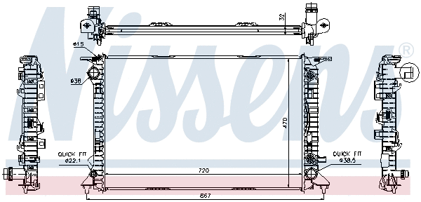 Radiator, engine cooling