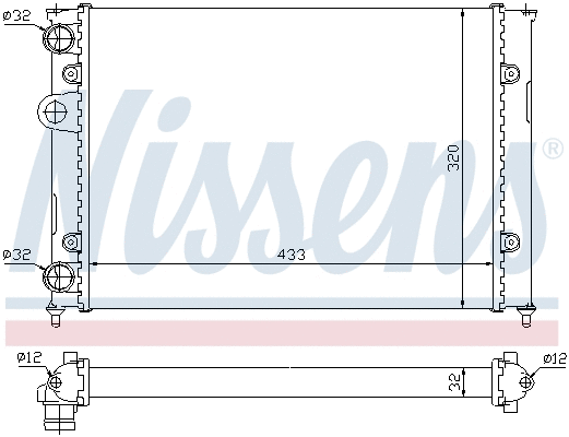 Radiator, engine cooling (695510)