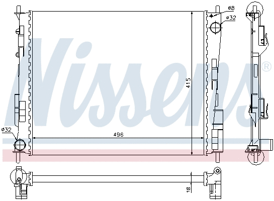 Radiator, engine cooling (691898)