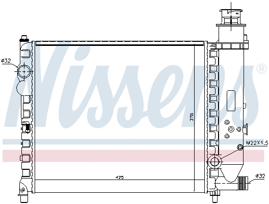 Radiator, engine cooling (696440)