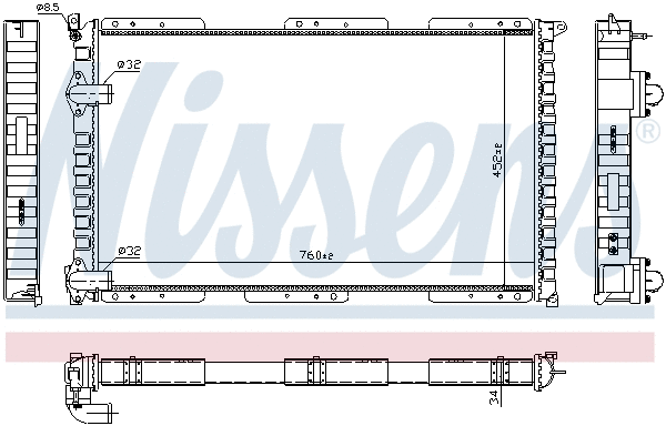 Radiator, engine cooling (695746)