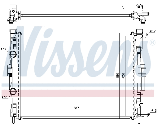 Radiator, engine cooling (690669)