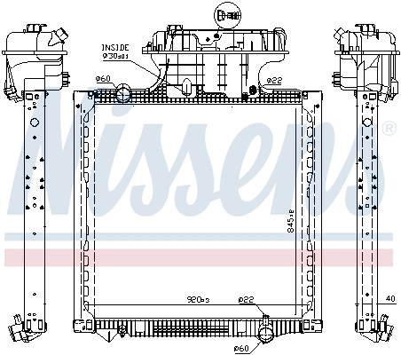 Radiator, engine cooling (628757)