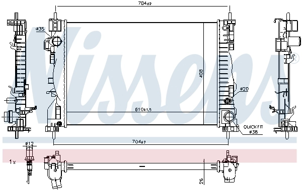 Radiator, engine cooling