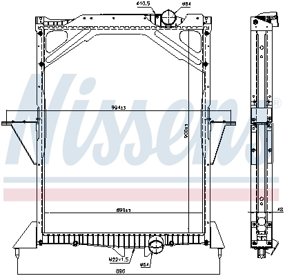 Radiator, engine cooling (65466A)