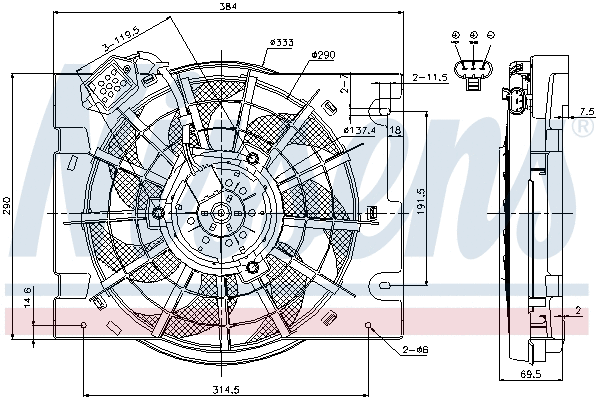 Fan, engine cooling