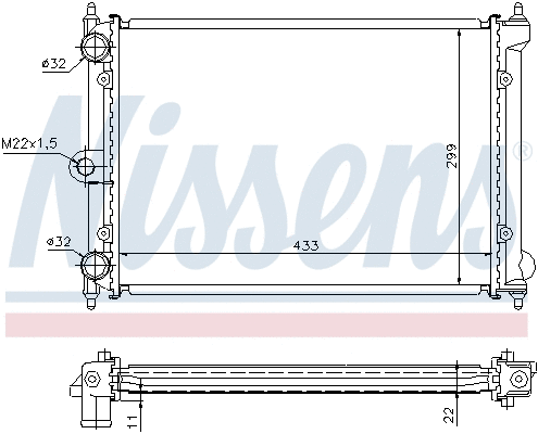 Radiator, engine cooling (696434)