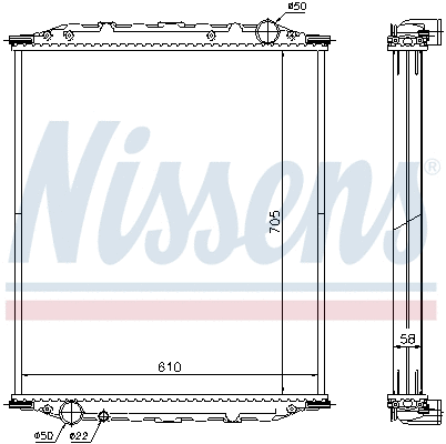 Radiator, engine cooling (672200)
