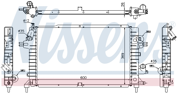 Radiator, engine cooling (63112A)