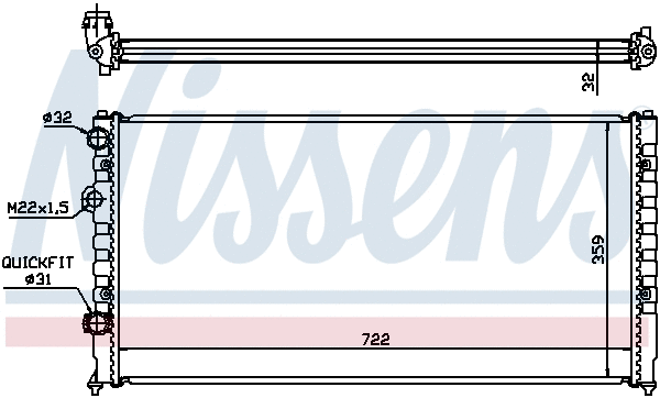 Radiator, engine cooling (698932)