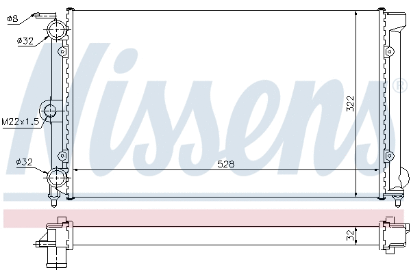 Radiator, engine cooling (696971)