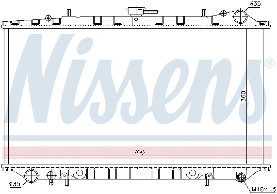 Radiator, engine cooling (62977)