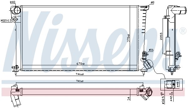 Radiator, engine cooling (698681)