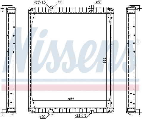 Radiator, engine cooling (63849A)
