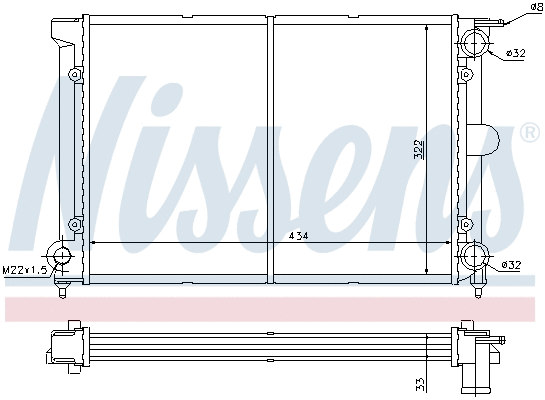 Radiator, engine cooling (695385)