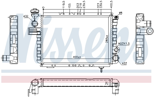 Radiator, engine cooling