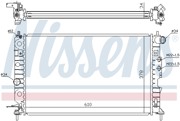 Radiator, engine cooling (699688)