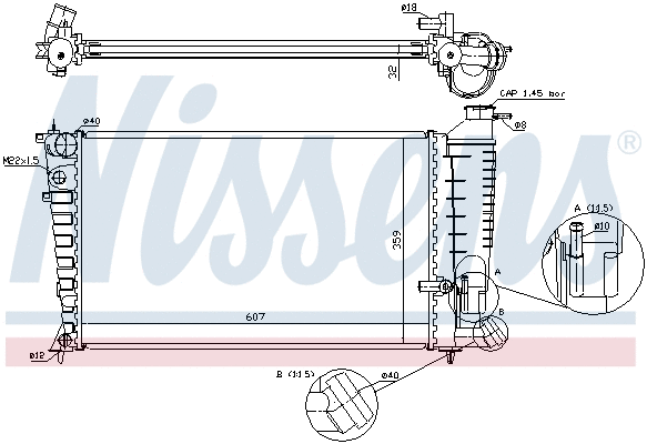 Radiator, engine cooling