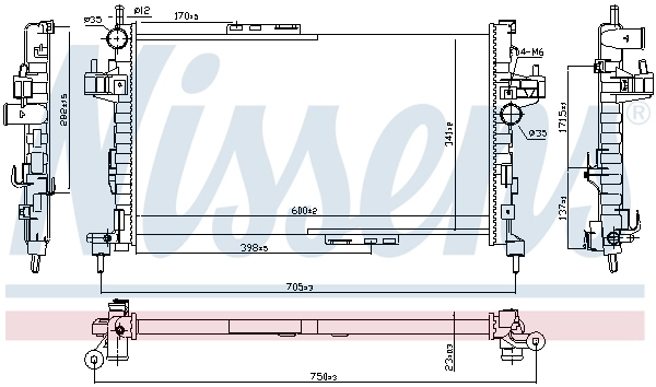 Radiator, engine cooling (695828)