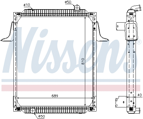 Radiator, engine cooling (63789A)