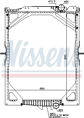 Radiator, engine cooling (65463A)