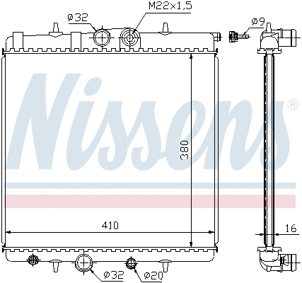 Radiator, engine cooling (696396)