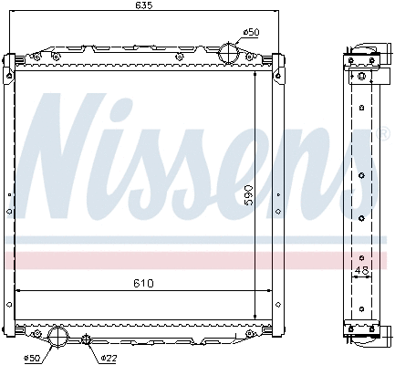 Radiator, engine cooling (62880A)
