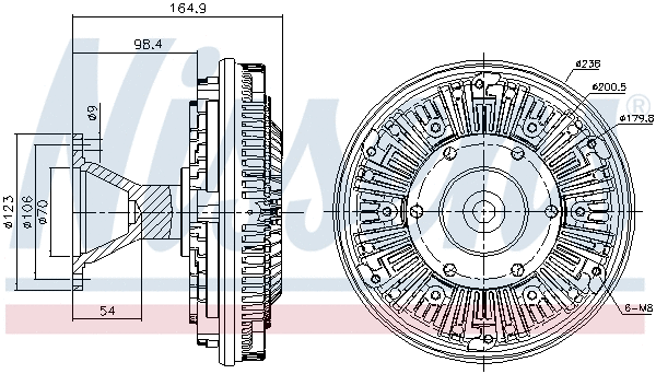 Clutch, radiator fan
