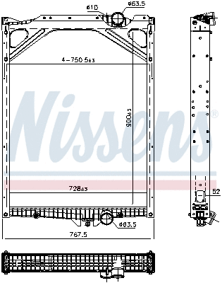 Radiator, engine cooling (606367)