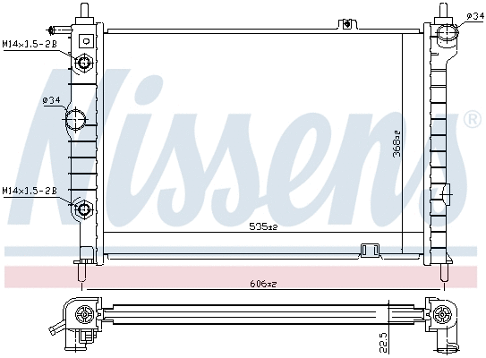 Radiator, engine cooling (690389)