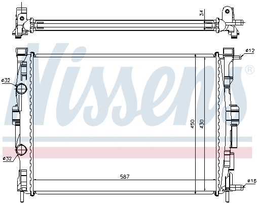 Radiator, engine cooling (693850)