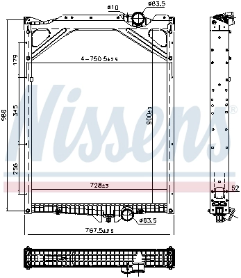 Radiator, engine cooling (606978)
