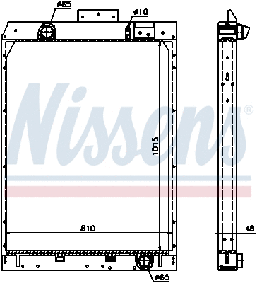 Radiator, engine cooling (67165)