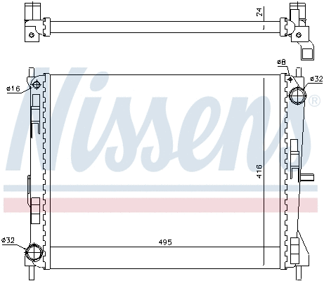 Radiator, engine cooling (690548)