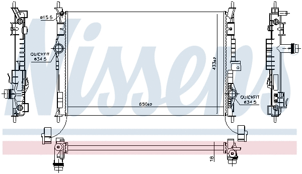 Radiator, engine cooling (694010)