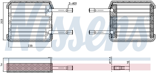 Evaporator, air conditioning