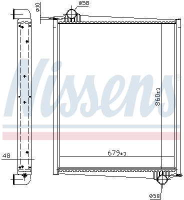 Radiator, engine cooling (64068A)