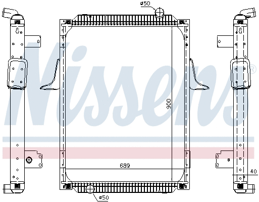 Radiator, engine cooling (63788A)