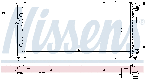 Radiator, engine cooling (691006)