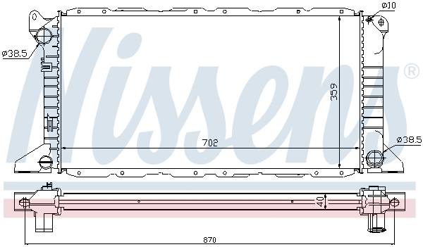 Radiator, engine cooling