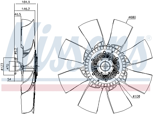 Clutch, radiator fan