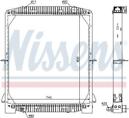 Radiator, engine cooling (61973A)