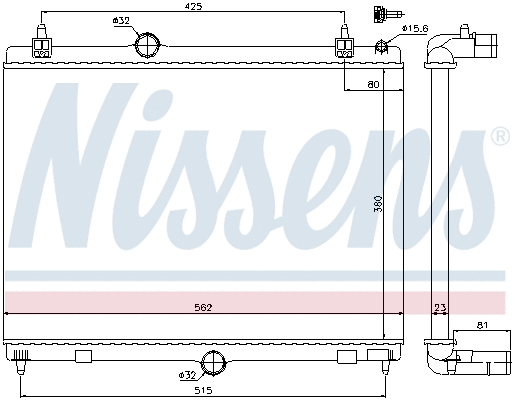 Radiator, engine cooling (636008)
