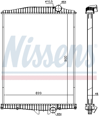 Radiator, engine cooling (654630)