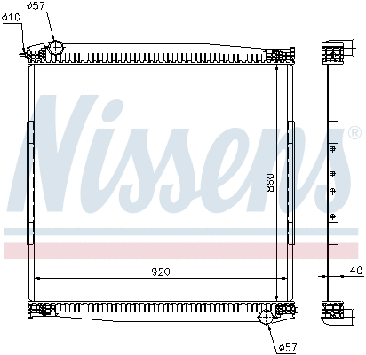 Radiator, engine cooling (640690)
